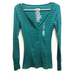 NWT green henley - Nollie